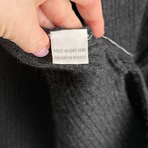 Northern Isles Full Gray Ribbed Full Zip Knit Cardigan Sweater Size Large - Picture 11 of 12